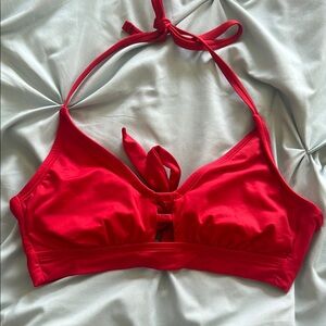 Red Halter Bikini Top